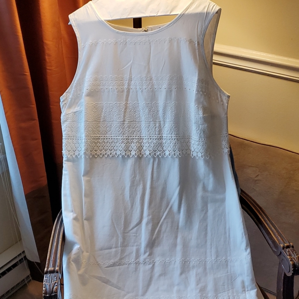 White eyelet summer dress